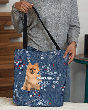 Pomeranian (2) Pround Mom-Cloth Tote Bag