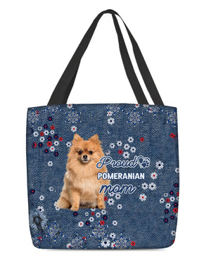 Pomeranian (2) Pround Mom-Cloth Tote Bag