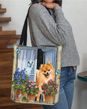 Pomeranian (2) Today I Choose Joy-Cloth Tote Bag