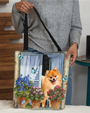 Pomeranian (2) Today I Choose Joy-Cloth Tote Bag