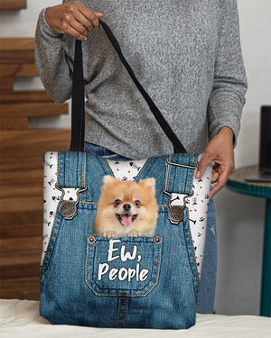 Pomeranian-EW people-Cloth Tote Bag