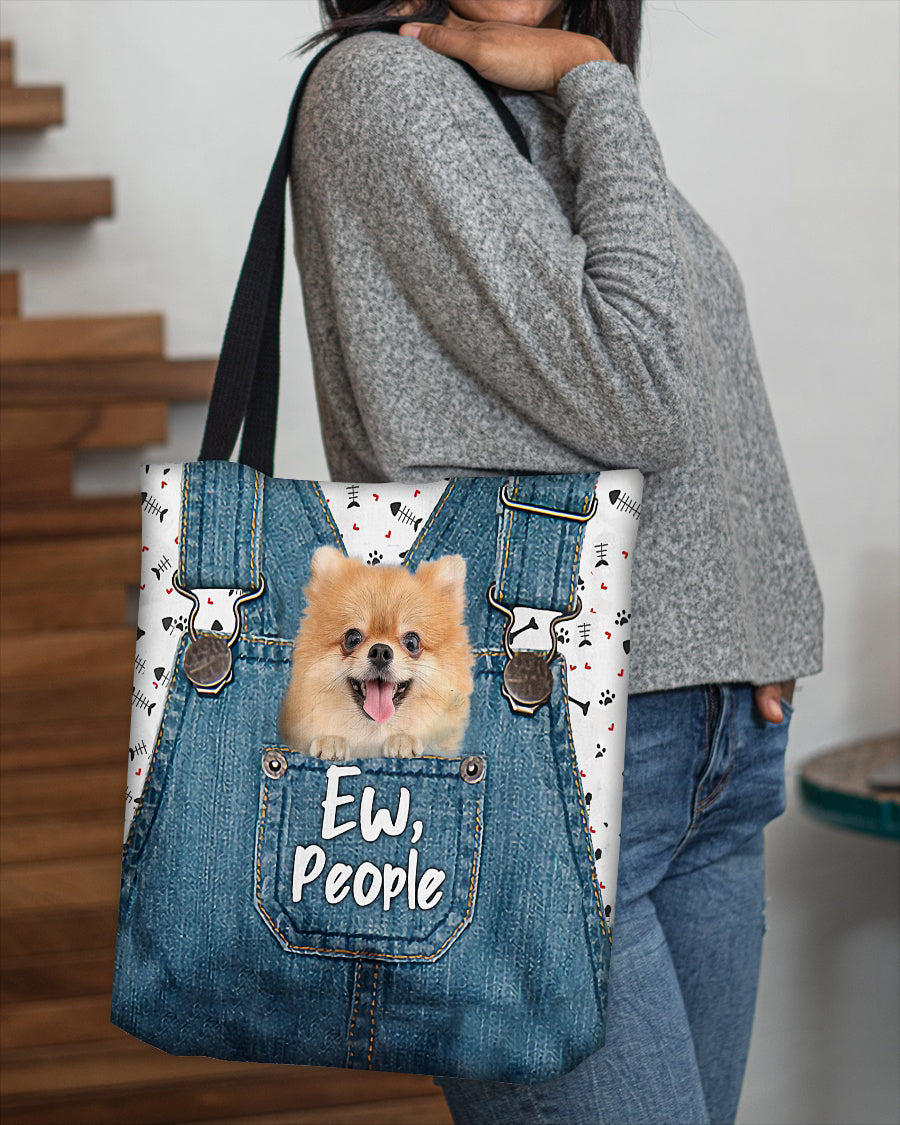 Pomeranian-EW people-Cloth Tote Bag