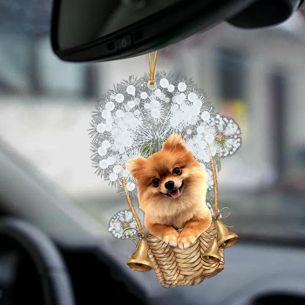 Pomeranian-Dandelion-Two Sided Ornament