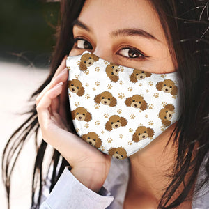 Poodle Pattern 01 EZ01 Face Mask