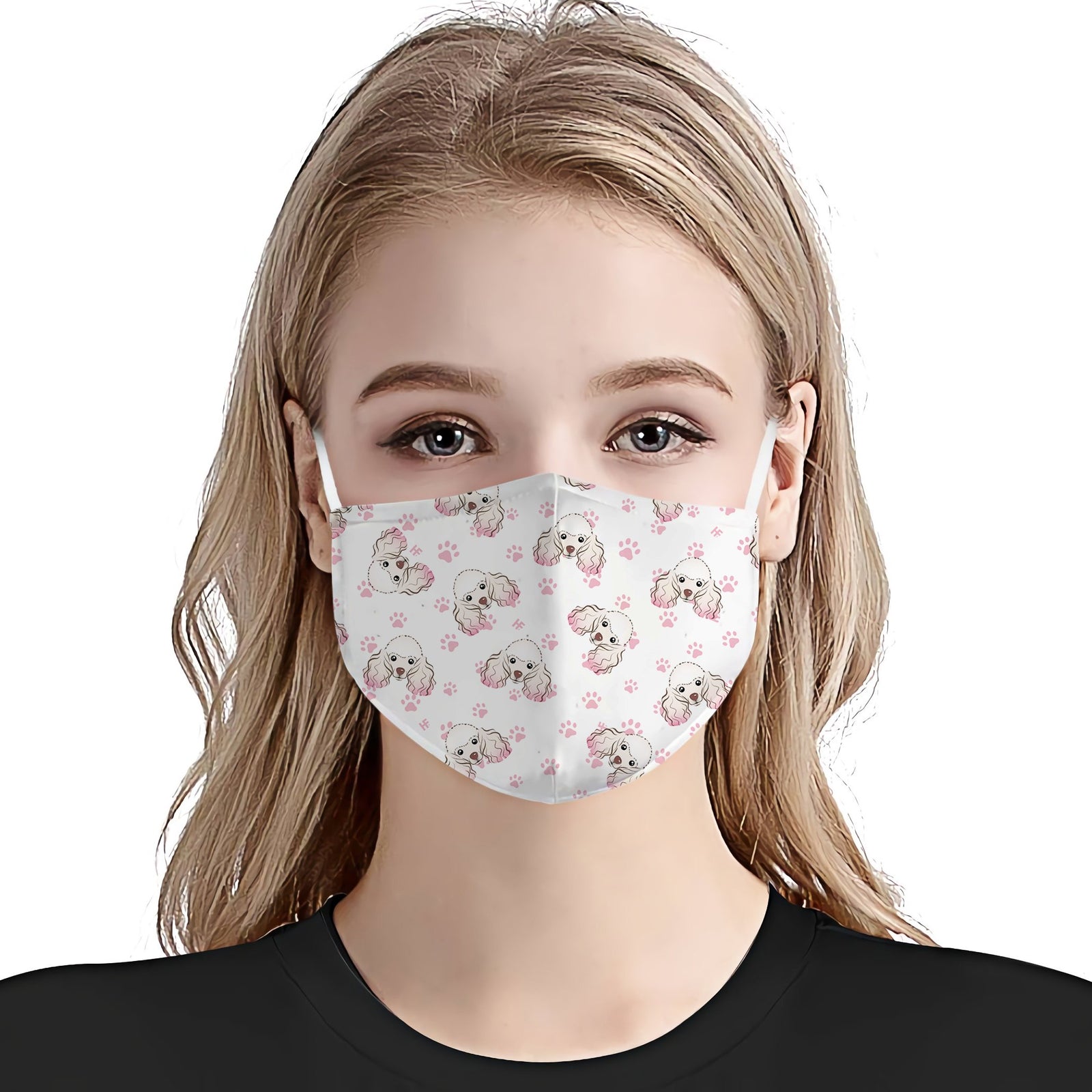 Poodle Pattern 02 EZ01 Face Mask