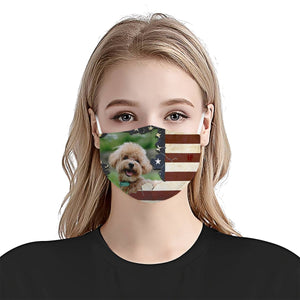 Poodle With American Flag EZ08 1006 Face Mask