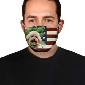 Poodle With American Flag EZ08 1006 Face Mask