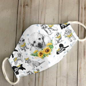 Poodle Sunflower EZ07 3006 Face Mask