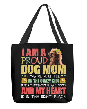 Poodle-Right Place-Cloth Tote Bag