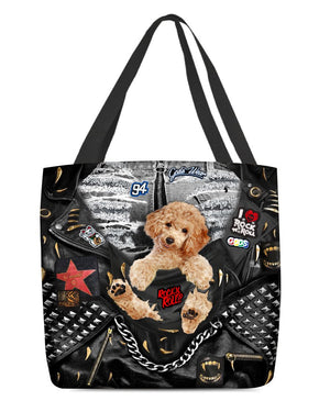 Poodle-Rock Dog-Cloth Tote Bag