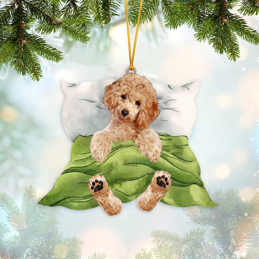 Poodle-Sleep time Two Sides Ornament