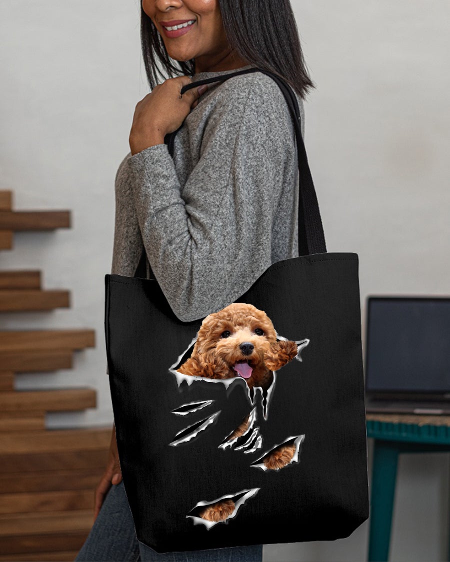 Cracks-Poodle 1-Cloth Tote Bag