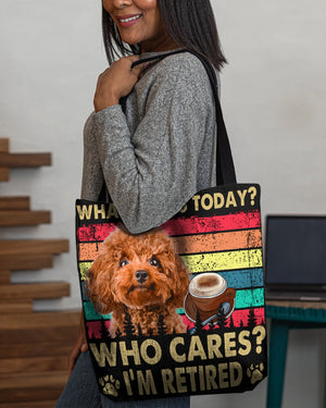 Poodle 1 Who Cares-Cloth Tote Bag