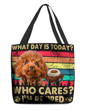 Poodle 1 Who Cares-Cloth Tote Bag