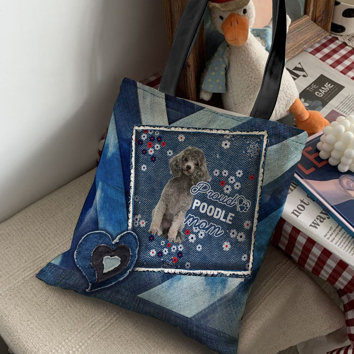 Poodle 2 Pround Mom2-Cloth Tote Bag