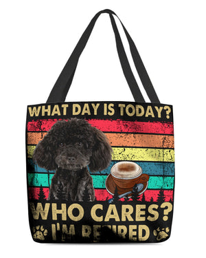 Poodle2 Who Cares-Cloth Tote Bag