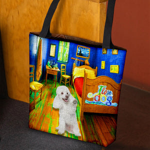 Poodle in the bedroom-Cloth Tote Bag