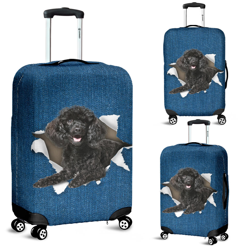 Poodle 3-Torn Paper Luggage Covers