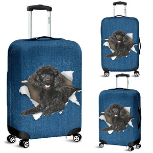 Poodle 3-Torn Paper Luggage Covers