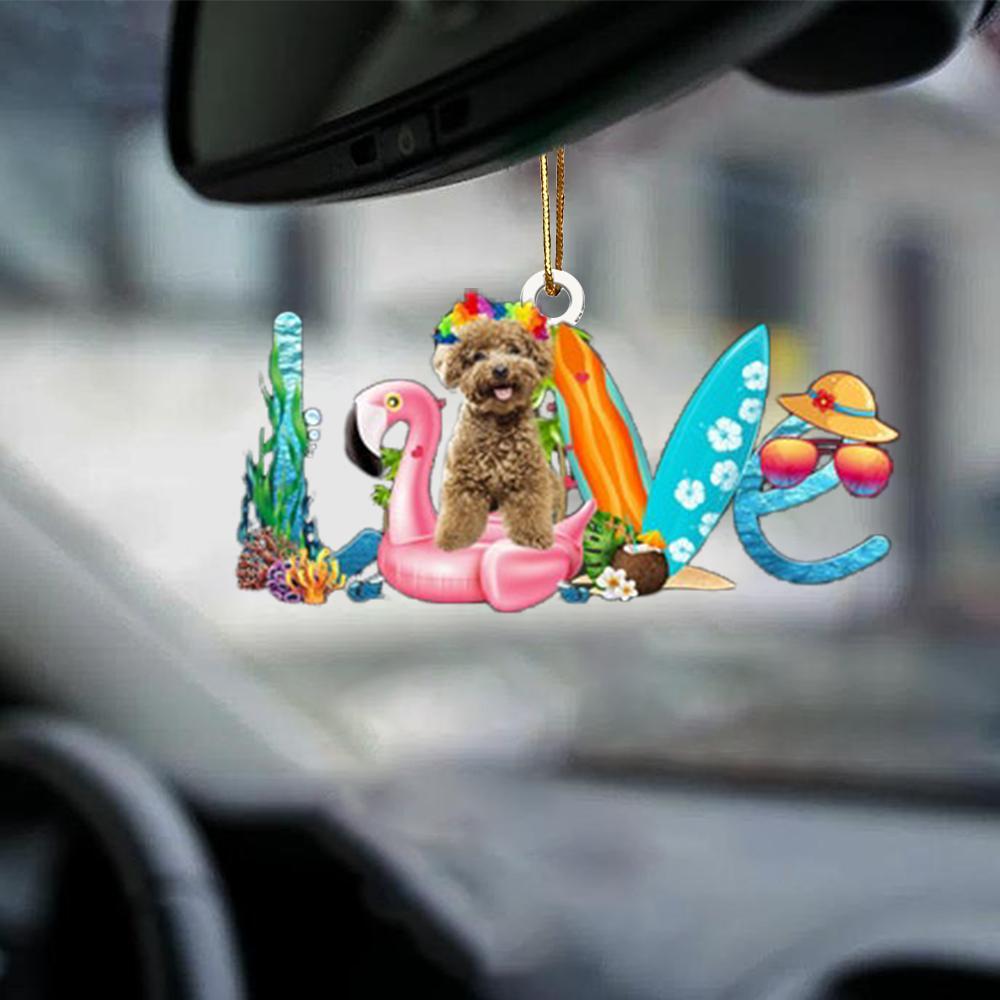 Poodle-Dog Mom Life-Two Sided Ornament