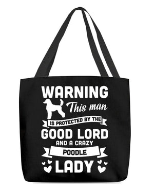 Poodle Crazy lady Cloth Tote Bag