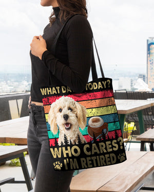 Poodle Crossbreed Who Cares-Cloth Tote Bag