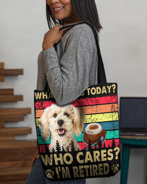 Poodle Crossbreed Who Cares-Cloth Tote Bag