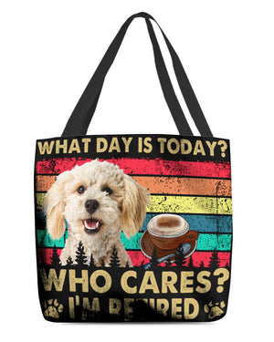 Poodle Crossbreed Who Cares-Cloth Tote Bag