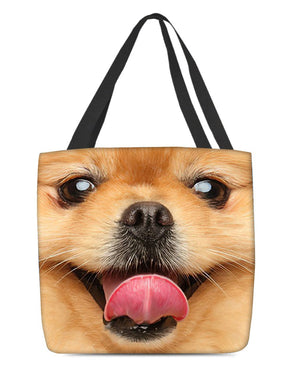 Poodle Face-Cloth Tote Bag