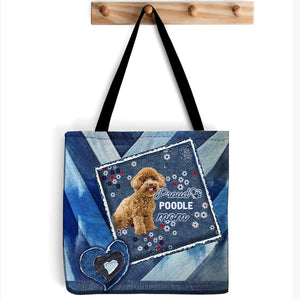 Poodle Pround Mom2-Cloth Tote Bag