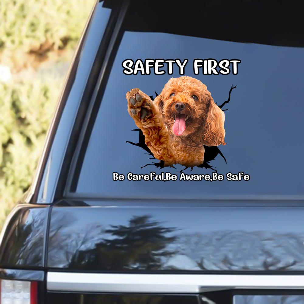 Poodle Safety First Decal