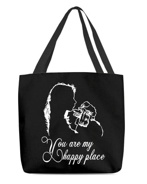 Poodle You Are My Happy Place-Cloth Tote Bag