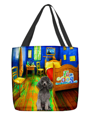 Poodle in the bedroom 2-Cloth Tote Bag