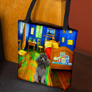 Poodle in the bedroom 2-Cloth Tote Bag