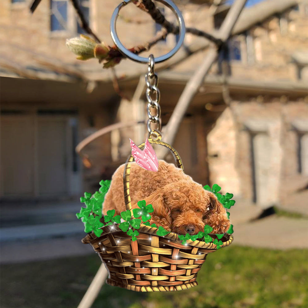 Poodle (2)-Sleeping Lucky Fairy Flat Acrylic Keychain