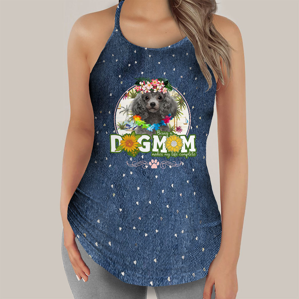 Poodle (3)-Hawaii beach Dog Mom Tank Top