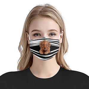 Poodles Stripes EZ16 1807 Face Mask