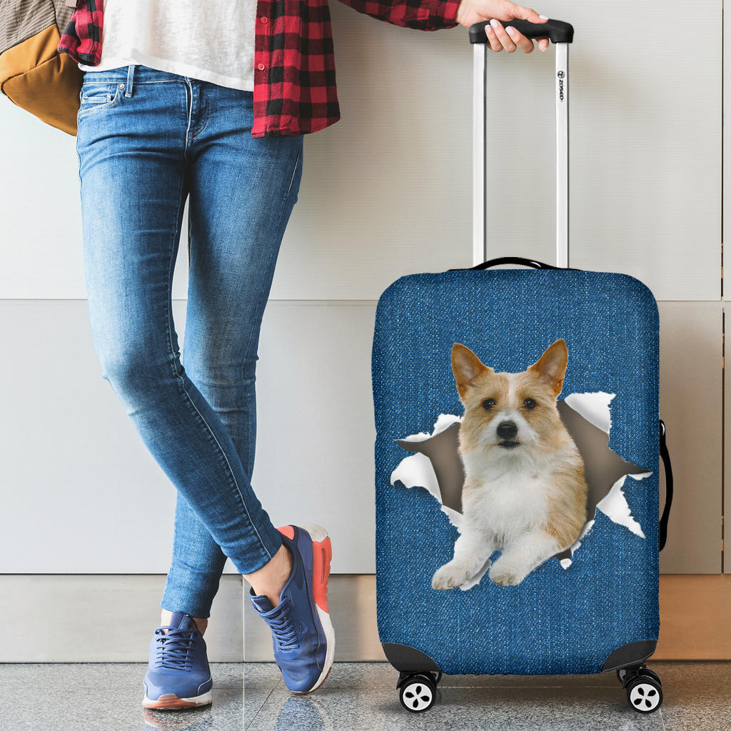 Portuguese Podengo-Torn Paper Luggage Covers