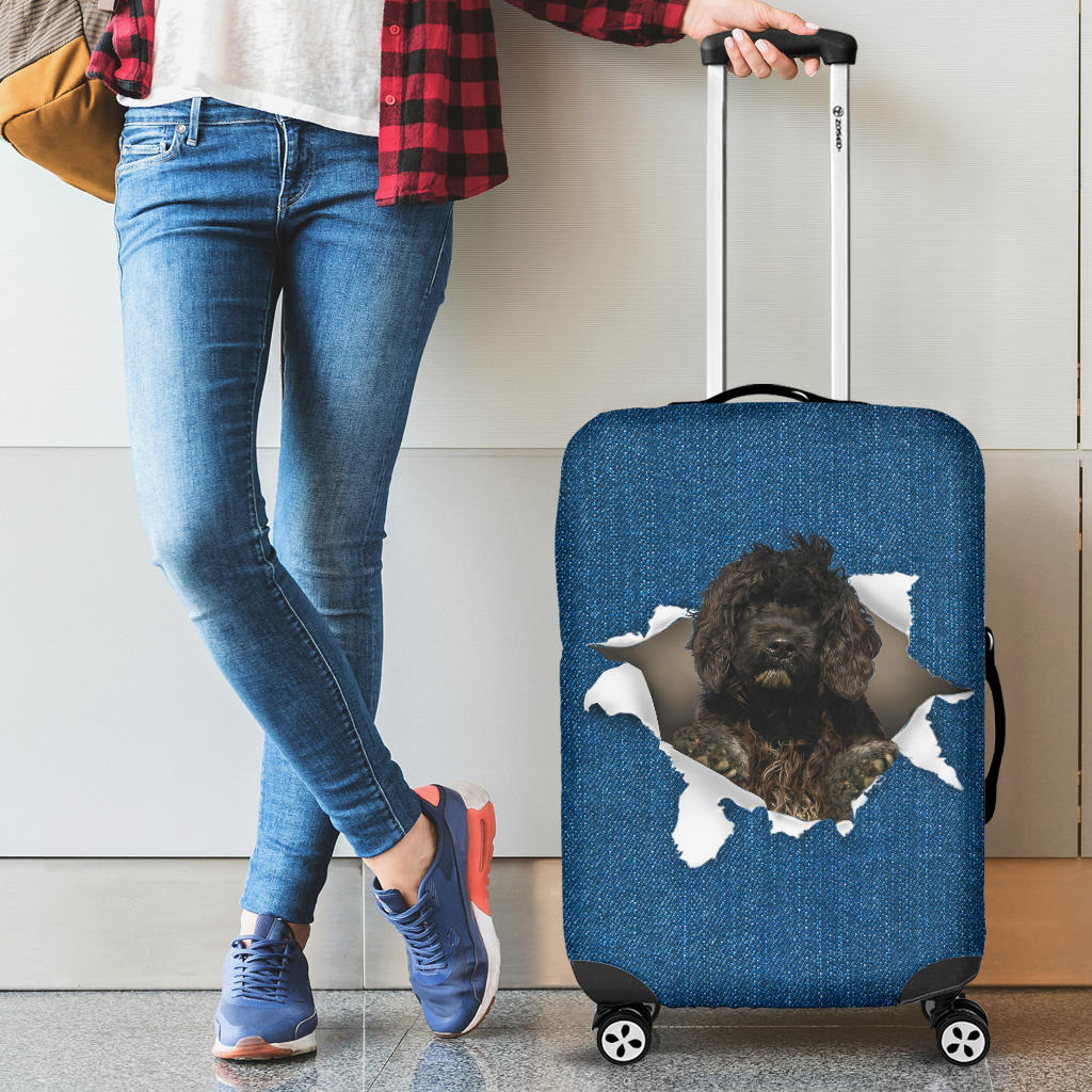 Portuguese Water Dog-Torn Paper Luggage Covers