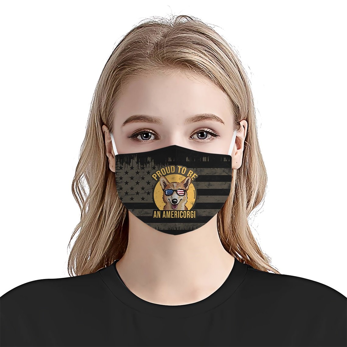 Proud to be an AmeriCorgi EZ17 2905 Face Mask