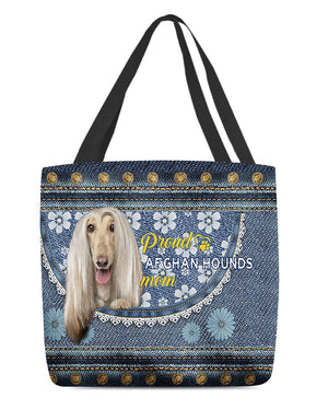 Pround Afghan Hounds mom-Cloth Tote Bag