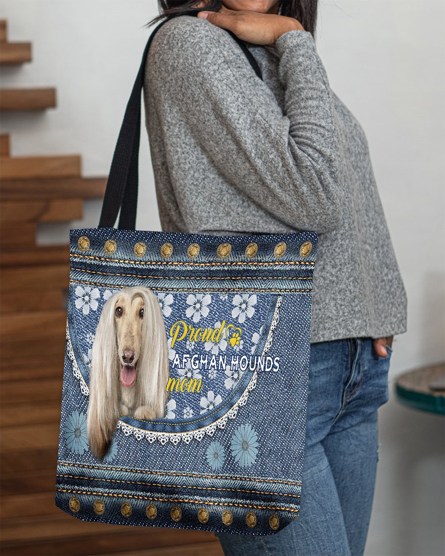 Pround Afghan Hounds mom-Cloth Tote Bag