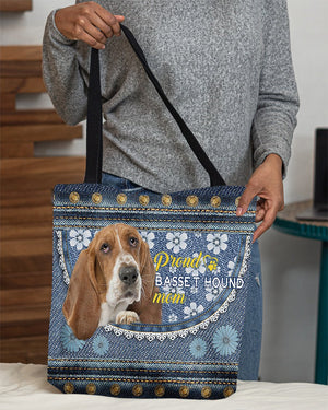 Pround Basset hound mom-Cloth Tote Bag