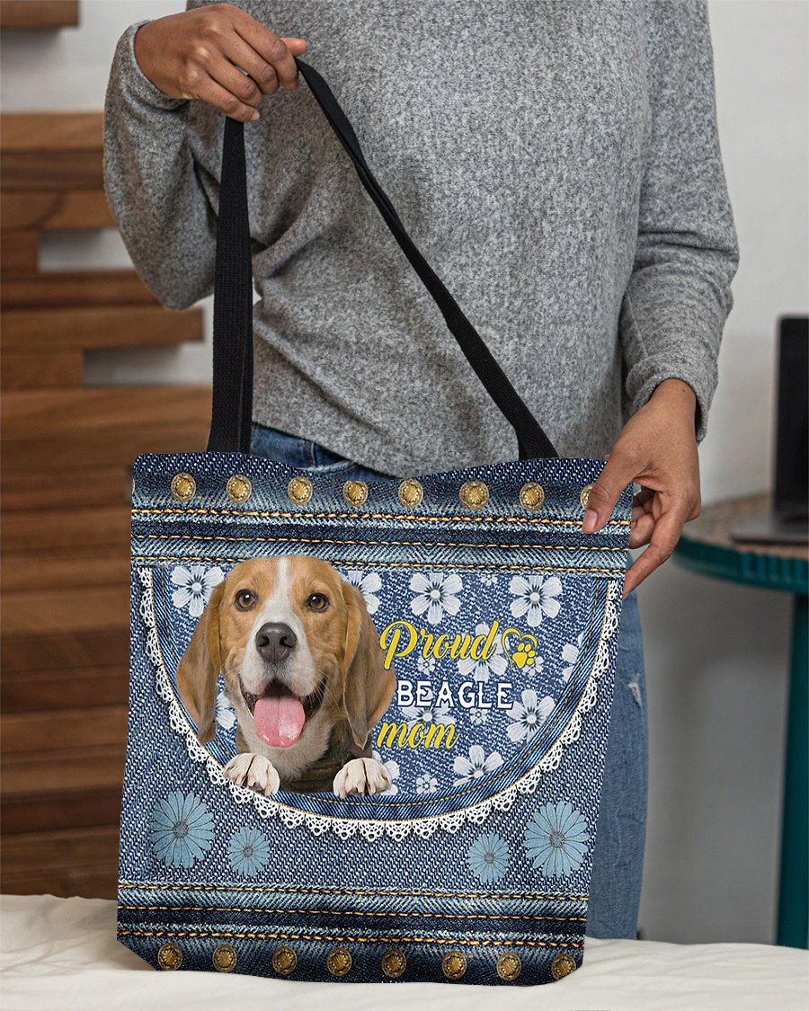 Pround Beagle mom-Cloth Tote Bag