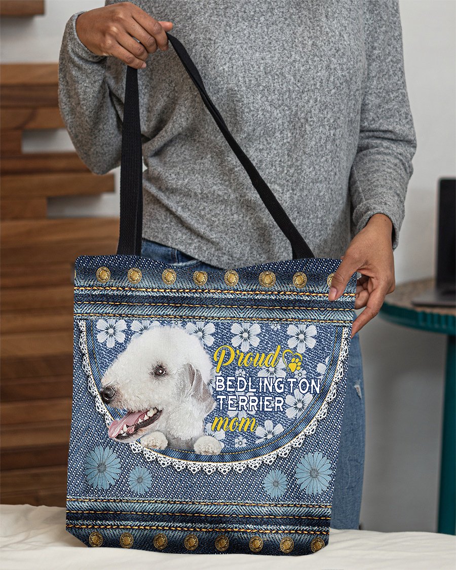 Pround Bedlington terrier mom-Cloth Tote Bag
