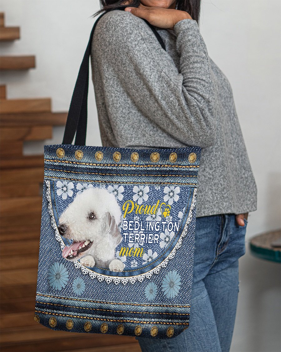 Pround Bedlington terrier mom-Cloth Tote Bag