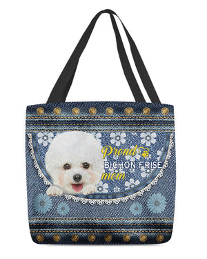 Pround Bichon frise mom-Cloth Tote Bag