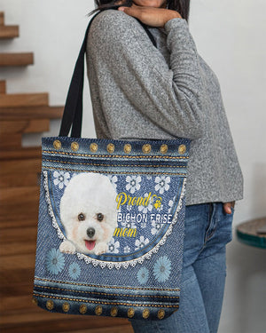 Pround Bichon frise mom-Cloth Tote Bag