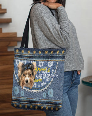 Pround Biewer Terrier mom-Cloth Tote Bag