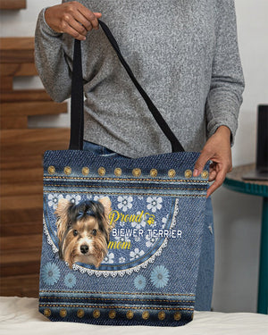 Pround Biewer Terrier mom-Cloth Tote Bag